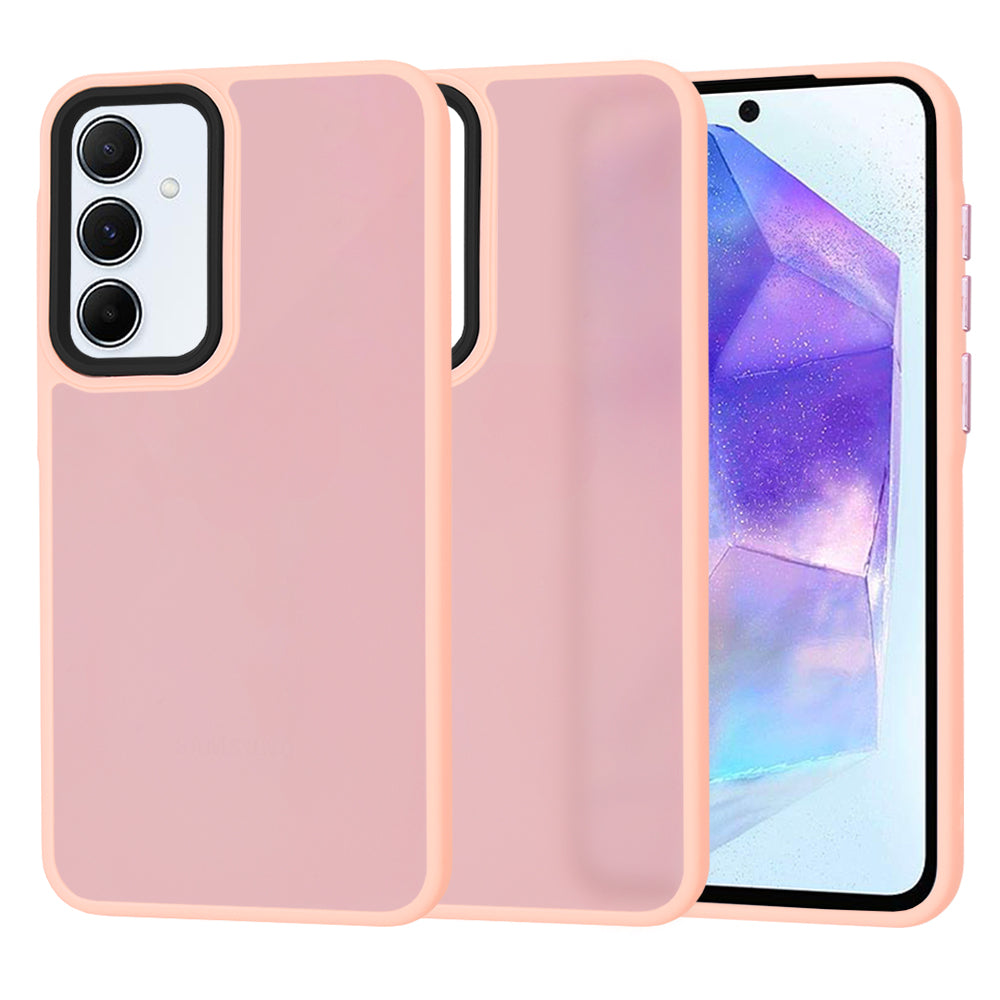 Husa de protectie Techsuit HaloFrost Series compatibila cu Samsung Galaxy A55 5G , acoperire spate, roz