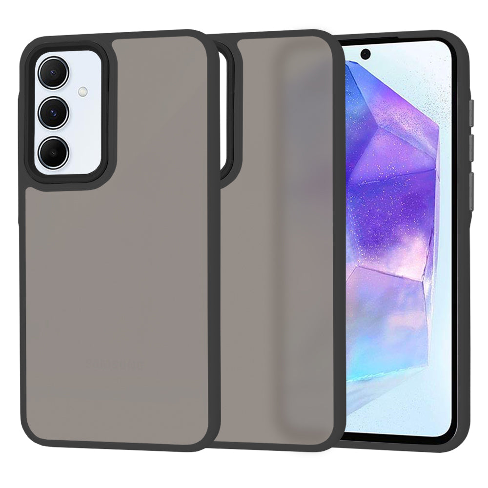 Husa de protectie Techsuit HaloFrost Series compatibila cu Samsung Galaxy A55 5G , acoperire spate, negru