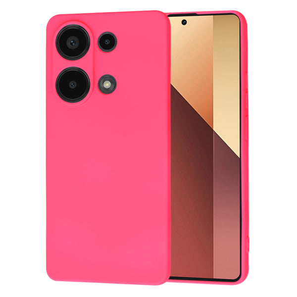 Husa de protectie Techsuit SoftFlex compatibila cu Xiaomi Redmi Note 13 Pro 4G, acoperire spate, roz neon