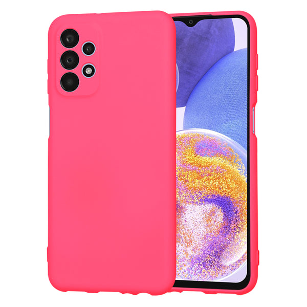 Husa de protectie Techsuit SoftFlex compatibila cu Samsung Galaxy A23, acoperire spate, roz neon