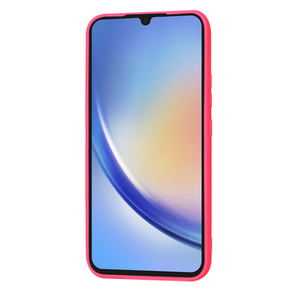 Husa de protectie Techsuit SoftFlex compatibila cu Samsung Galaxy A34 5G, acoperire spate, roz neon