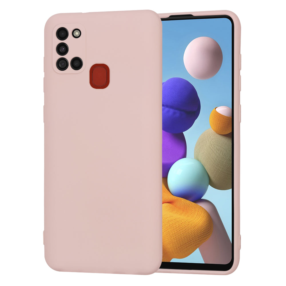 Husa de protectie Techsuit SoftFlex compatibila cu Samsung Galaxy A21s, acoperire spate, roz pudra