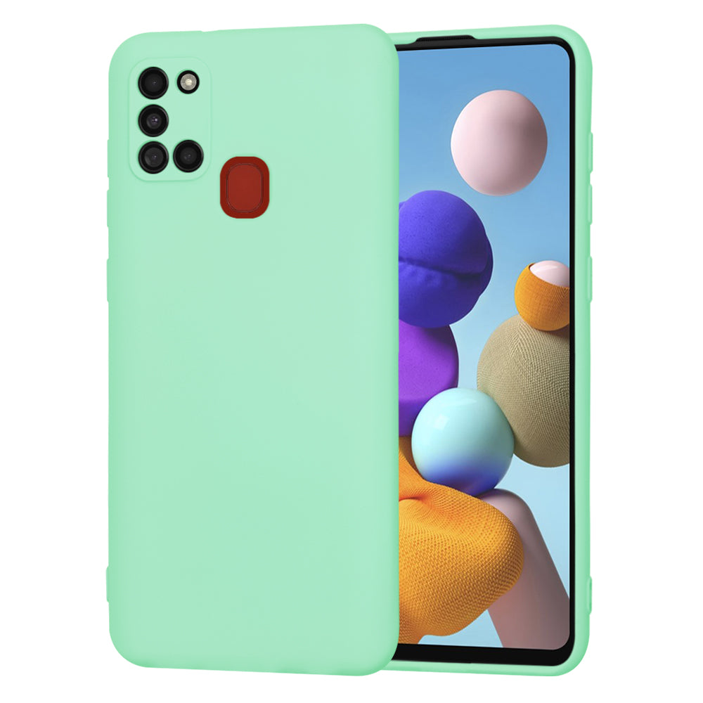 Husa de protectie Techsuit SoftFlex compatibila cu Samsung Galaxy A21s, acoperire spate, verde menta
