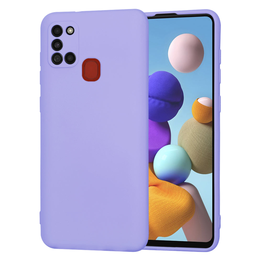 Husa de protectie Techsuit SoftFlex compatibila cu Samsung Galaxy A21s, acoperire spate, violet