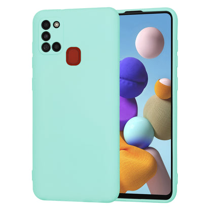 Husa de protectie Techsuit SoftFlex compatibila cu Samsung Galaxy A21s, acoperire spate, albastru deschis