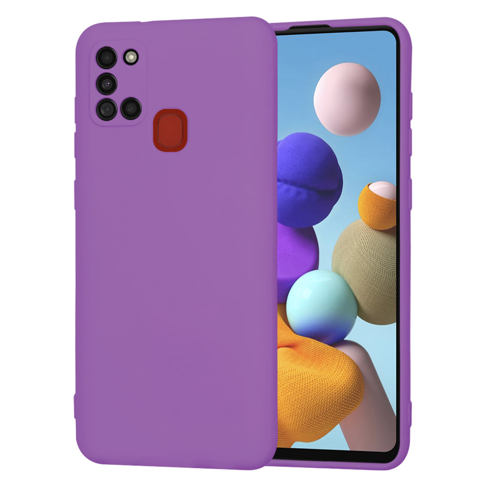 Husa de protectie Techsuit SoftFlex compatibila cu Samsung Galaxy A21s, acoperire spate, mov