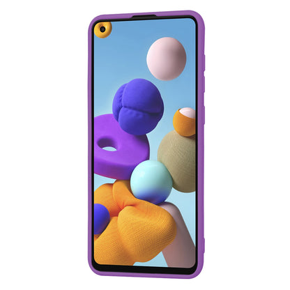 Husa de protectie Techsuit SoftFlex compatibila cu Samsung Galaxy A21s, acoperire spate, mov