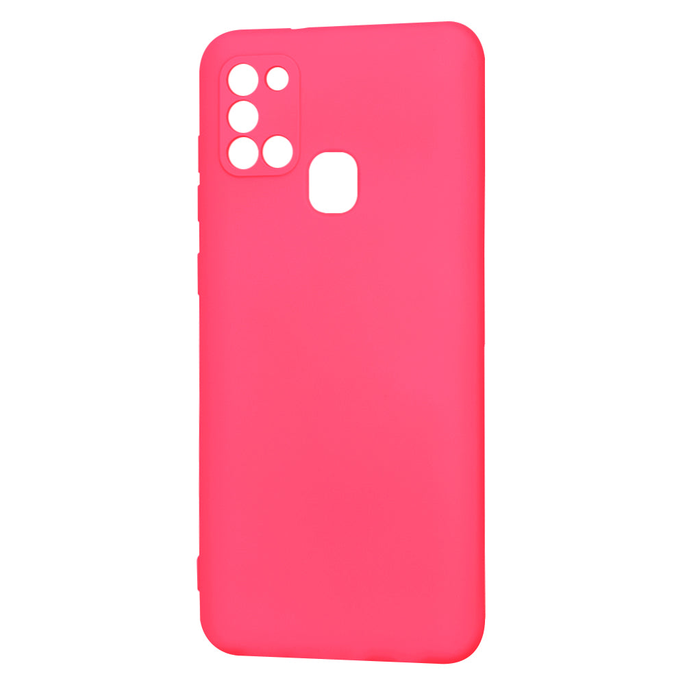 Husa de protectie Techsuit SoftFlex compatibila cu Samsung Galaxy A21s, acoperire spate, roz neon