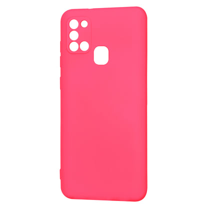 Husa de protectie Techsuit SoftFlex compatibila cu Samsung Galaxy A21s, acoperire spate, roz neon