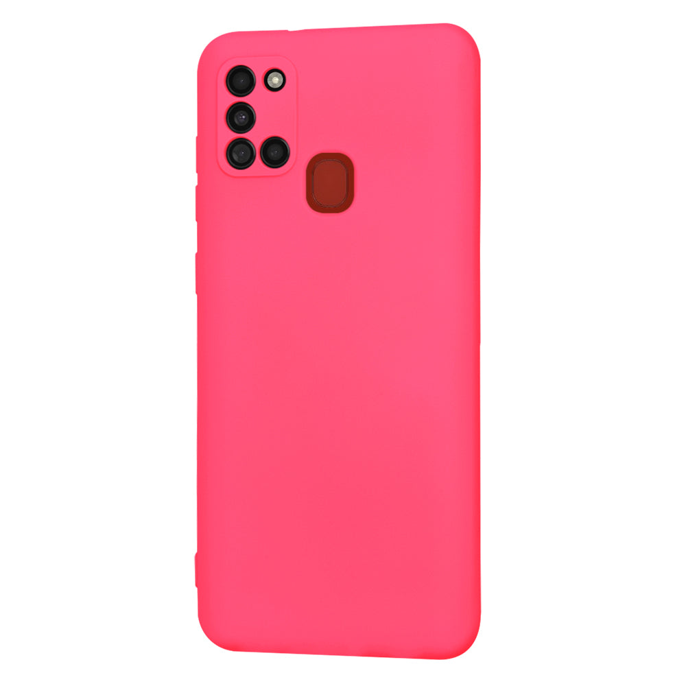 Husa de protectie Techsuit SoftFlex compatibila cu Samsung Galaxy A21s, acoperire spate, roz neon