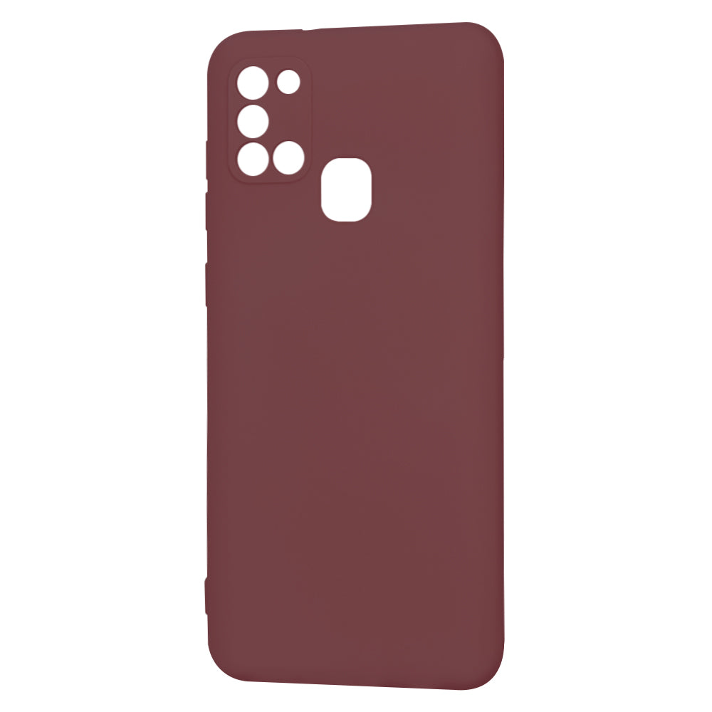 Husa de protectie Techsuit SoftFlex compatibila cu Samsung Galaxy A21s, acoperire spate, visiniu