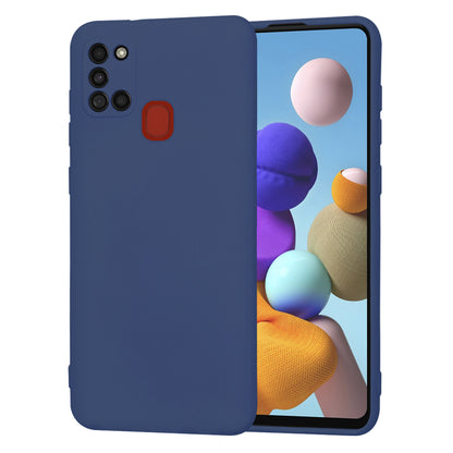 Husa de protectie Techsuit SoftFlex compatibila cu Samsung Galaxy A21s, acoperire spate, albastru inchis