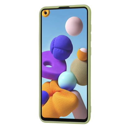 Husa de protectie Techsuit SoftFlex compatibila cu Samsung Galaxy A21s, acoperire spate, verde kaki
