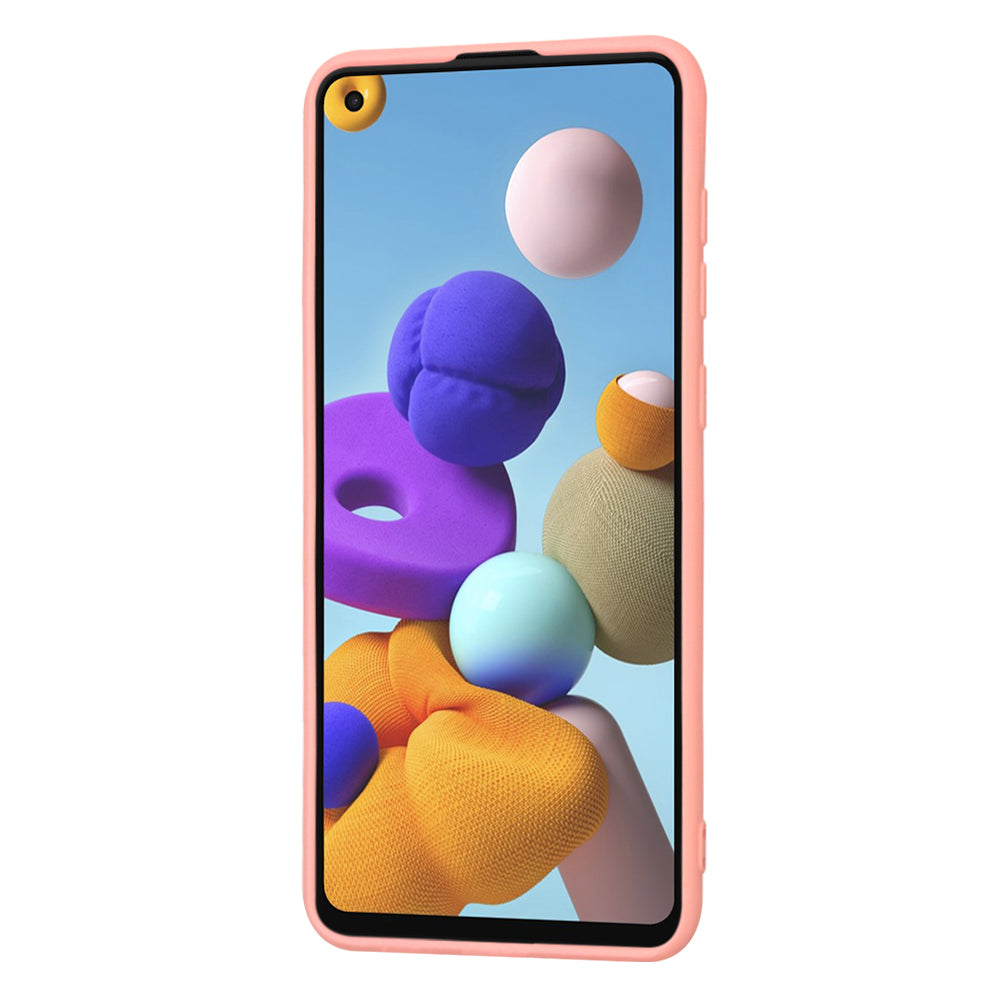 Husa de protectie Techsuit SoftFlex compatibila cu Samsung Galaxy A21s, acoperire spate, roz deschis