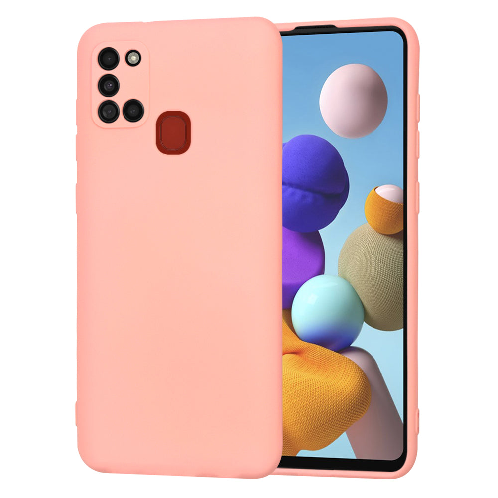 Husa de protectie Techsuit SoftFlex compatibila cu Samsung Galaxy A21s, acoperire spate, roz deschis