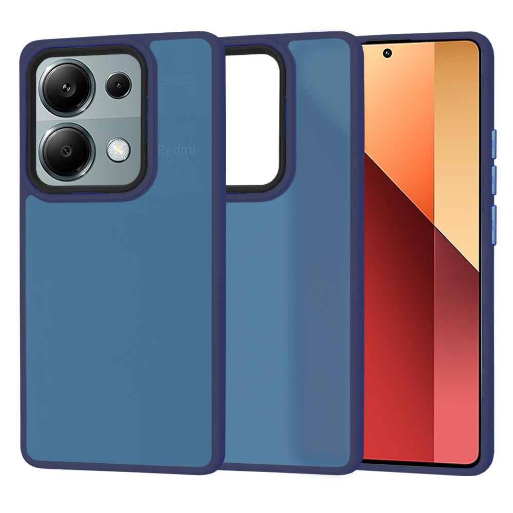 Husa de protectie Techsuit HaloFrost Series compatibila cu Xiaomi Redmi Poco M6 Pro 4G, acoperire spate, albastru inchis
