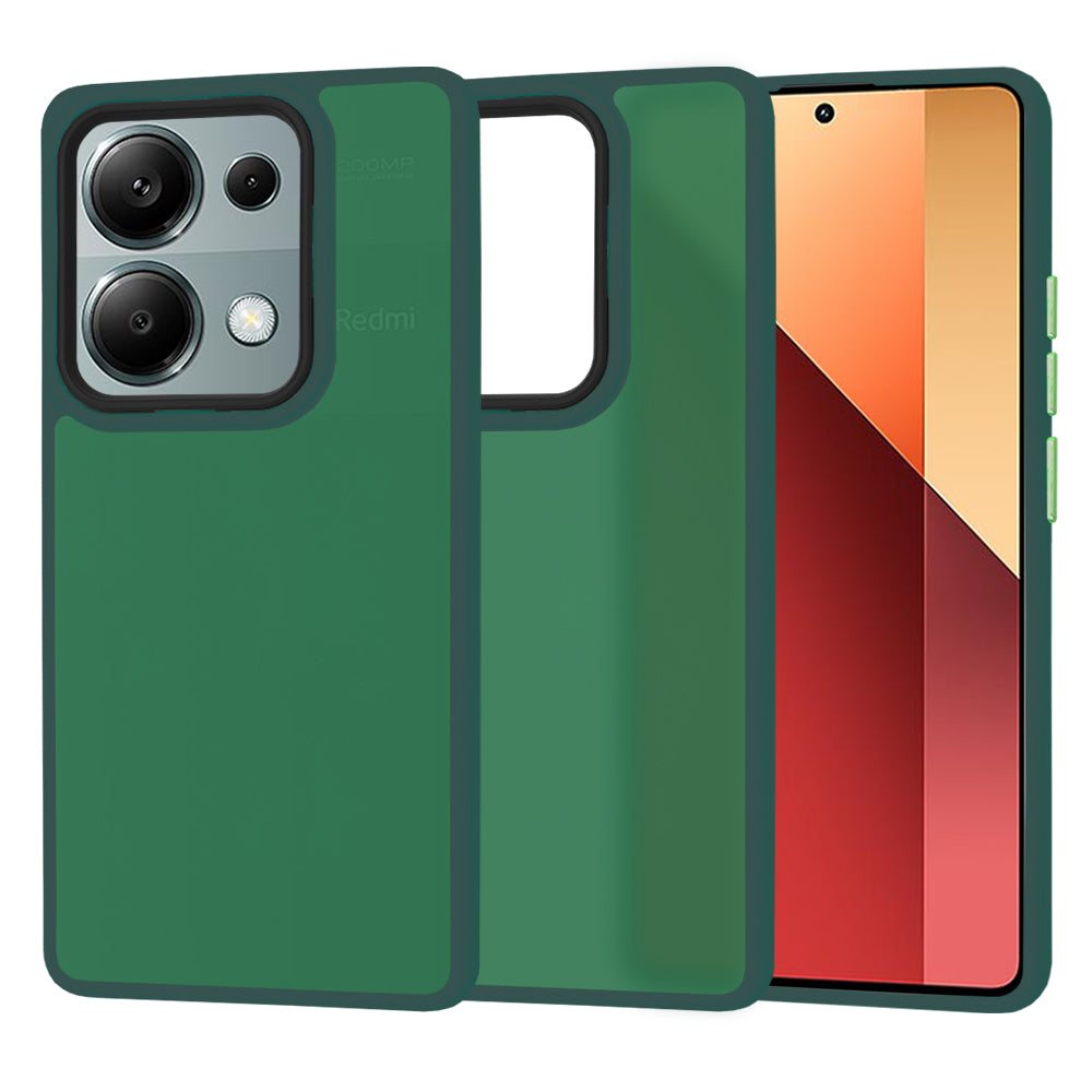 Husa de protectie Techsuit HaloFrost Series compatibila cu Xiaomi Redmi Note 13 Pro 4G , acoperire spate, verde inchis