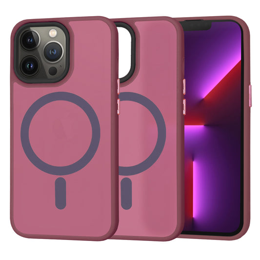 Husa de protectie Techsuit HaloFrost Series compatibila cu Apple iPhone 13 Pro , acoperire spate, visiniu