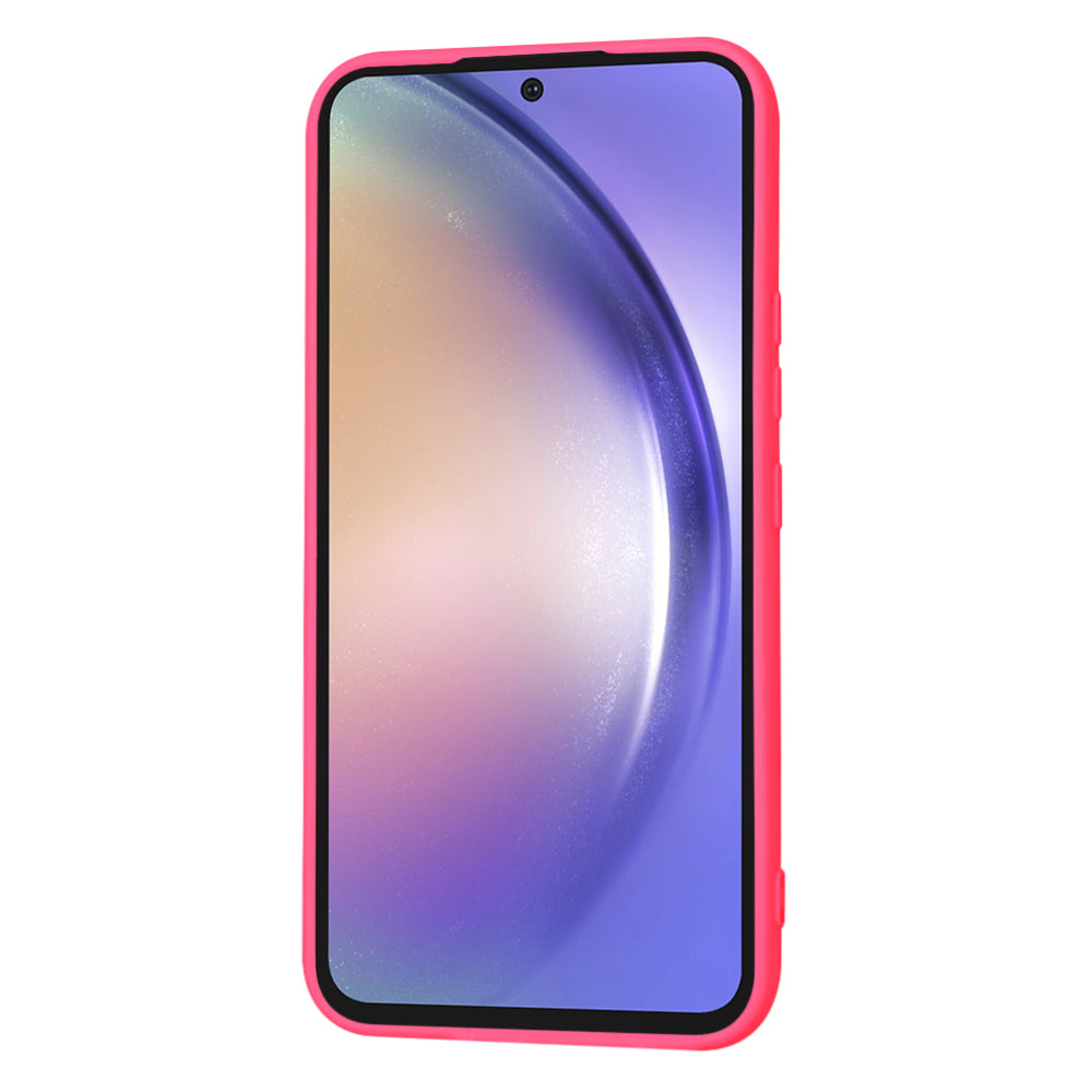 Husa de protectie Techsuit SoftFlex compatibila cu Samsung Galaxy A54, acoperire spate, roz neon