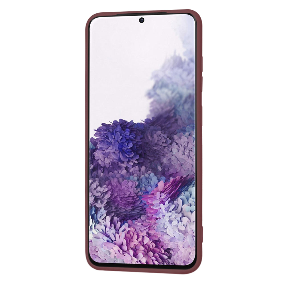 Husa de protectie Techsuit SoftFlex compatibila cu Samsung Galaxy S20 5G, acoperire spate, visiniu