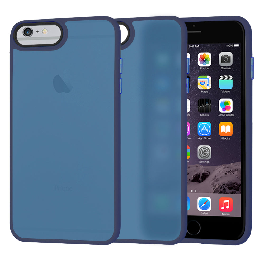 Husa de protectie Techsuit HaloFrost Series compatibila cu Apple iPhone 6 Plus , acoperire spate, albastru inchis