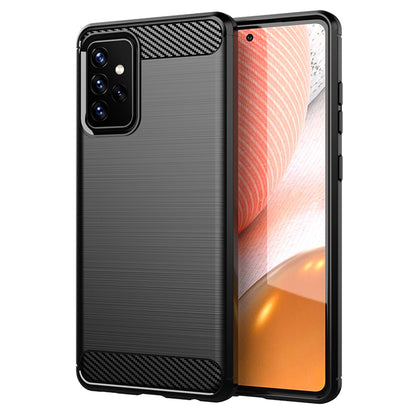Husa de protectie Techsuit Carbon Siliconecompatibila cu Samsung Galaxy A72 5G , acoperire spate, negru