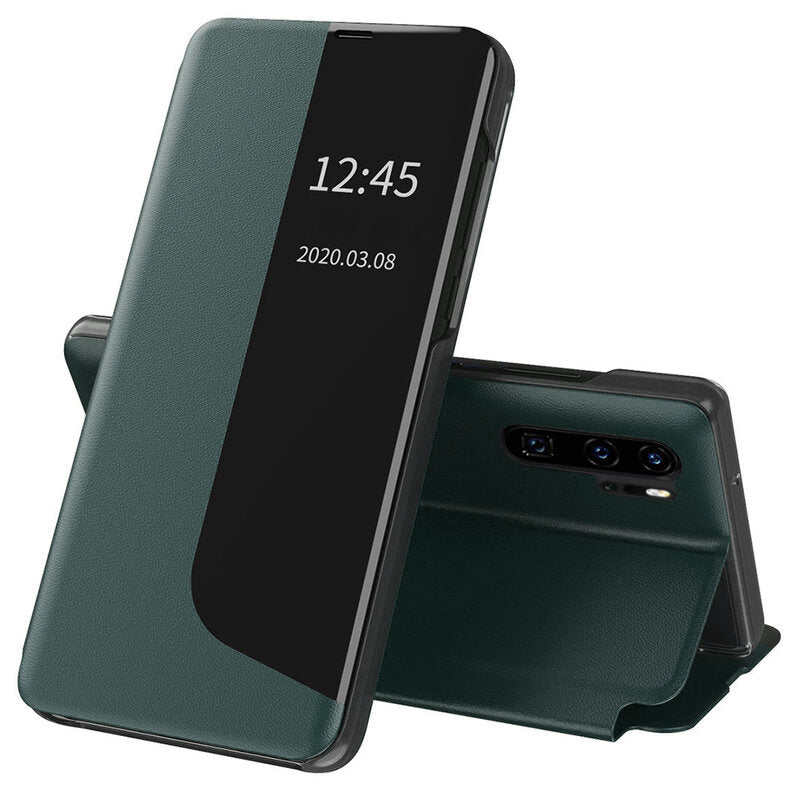 Husa de protectie Techsuit eFold Series compatibila cu Huawei P30 Pro New Edition, acoperire spate, verde inchis