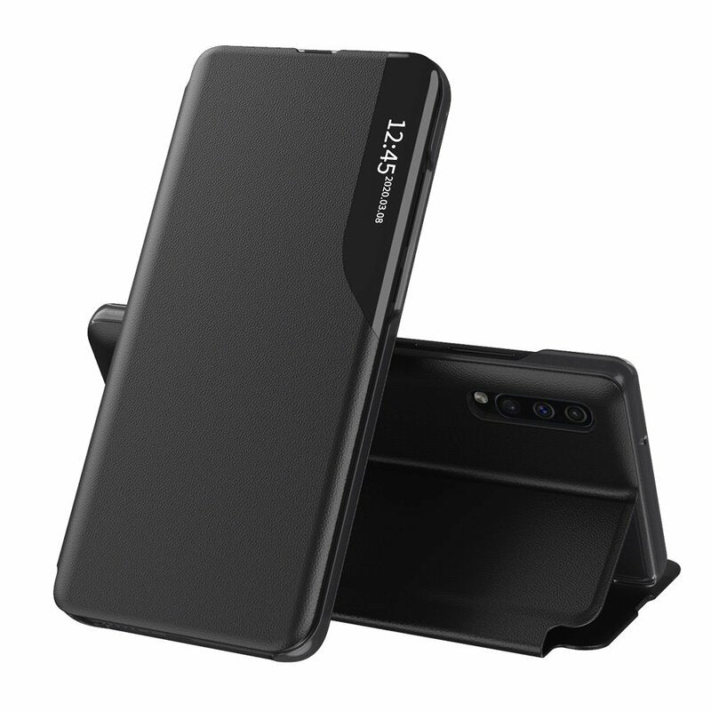 Husa de protectie Techsuit eFold Series compatibila cu Samsung Galaxy A70, acoperire spate, negru