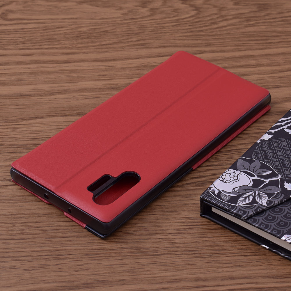 Husa de protectie Techsuit eFold Series compatibila cu Samsung Galaxy Note 10 Plus 4G, acoperire spate, rosu