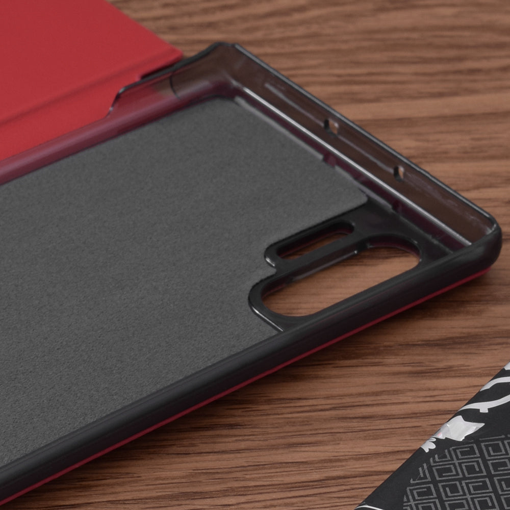 Husa de protectie Techsuit eFold Series compatibila cu Samsung Galaxy Note 10 Plus 5G, acoperire spate, rosu