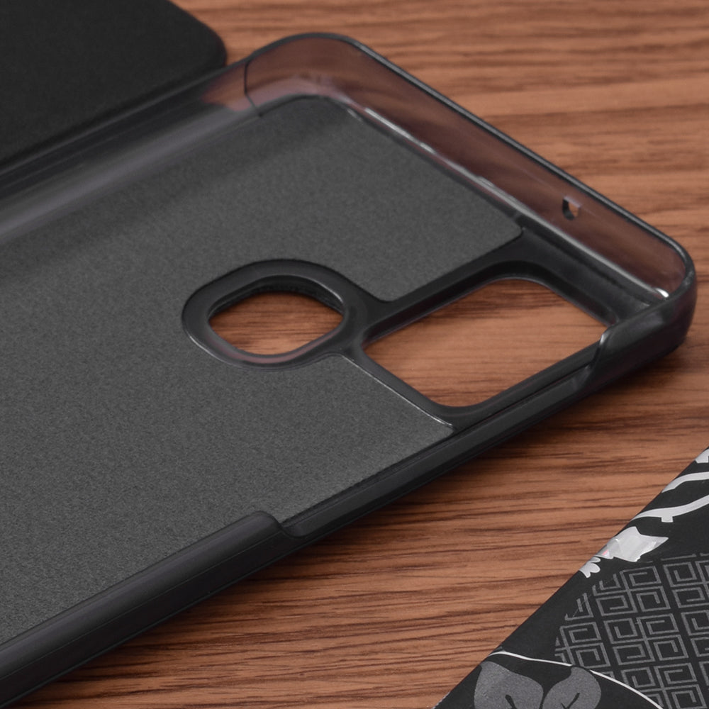 Husa de protectie Techsuit eFold Series compatibila cu Samsung Galaxy A21s, acoperire spate, negru