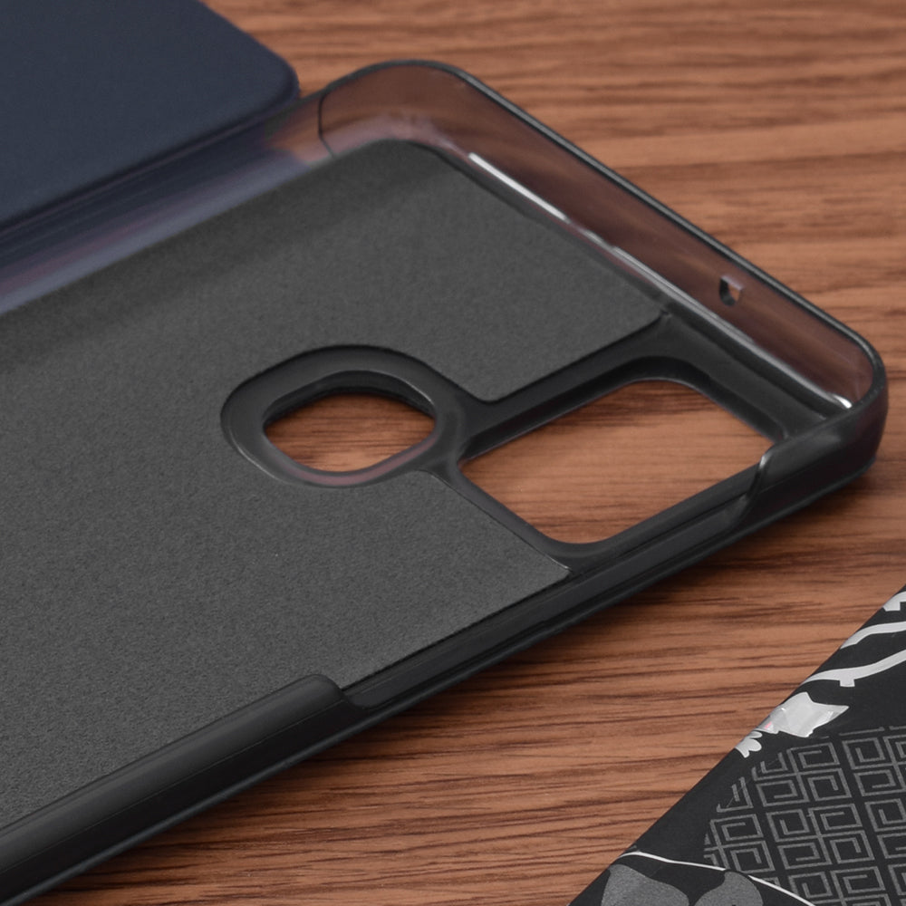 Husa de protectie Techsuit eFold Series compatibila cu Samsung Galaxy A21s, acoperire spate, albastru