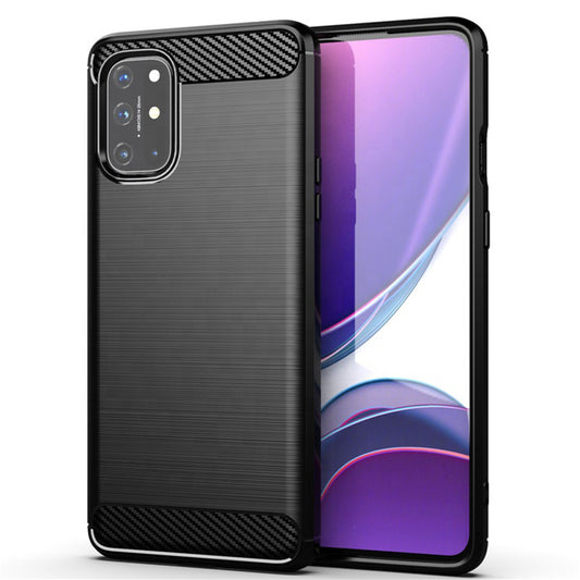 Husa de protectie Techsuit Carbon Siliconecompatibila cu Oneplus 8T , acoperire spate, negru