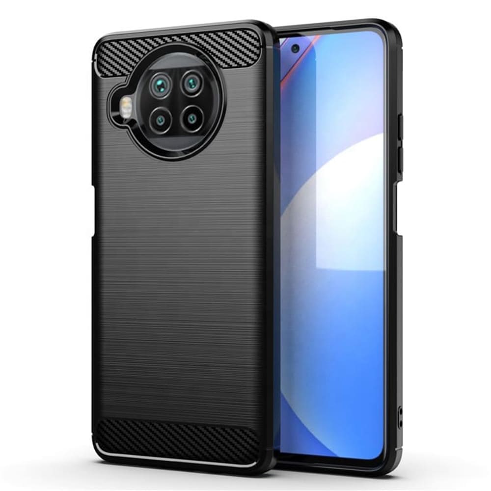 Husa de protectie Techsuit Carbon Siliconecompatibila cu Xiaomi Mi 10T Lite 5G , acoperire spate, negru