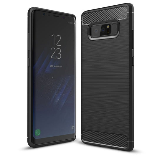 Husa de protectie Techsuit Carbon Siliconecompatibila cu Samsung Galaxy Note 8 , acoperire spate, negru