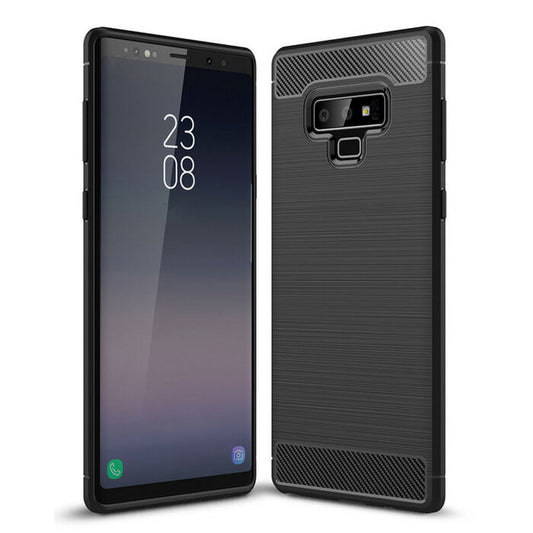 Husa de protectie Techsuit Carbon Siliconecompatibila cu Samsung Galaxy Note 9 , acoperire spate, negru