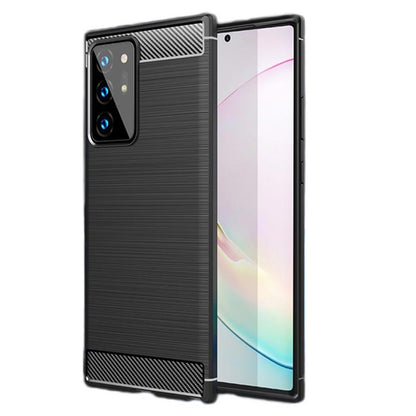 Husa de protectie Techsuit Carbon Siliconecompatibila cu Samsung Galaxy Note 20 Ultra , acoperire spate, negru