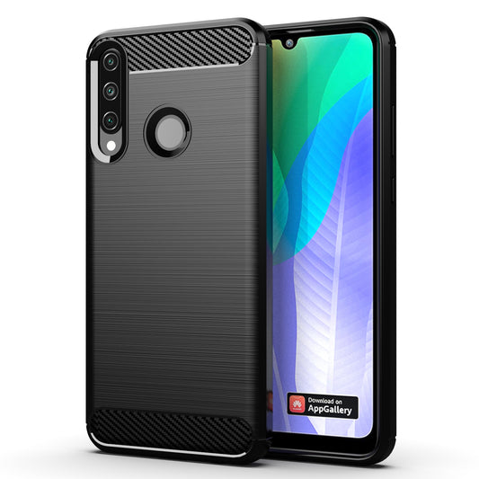 Husa de protectie Techsuit Carbon Siliconecompatibila cu Huawei Y6p , acoperire spate, negru