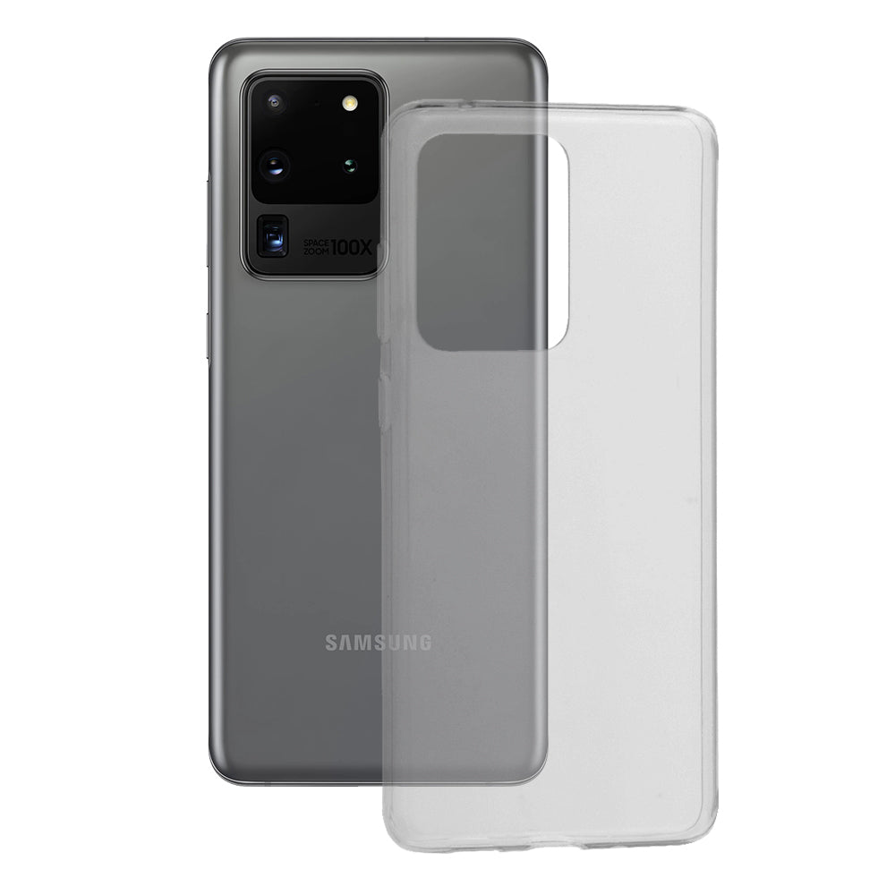 Husa de protectie Techsuit Clear Silicone compatibila cu Samsung Galaxy S20 Ultra 4G, acoperire spate, transparent