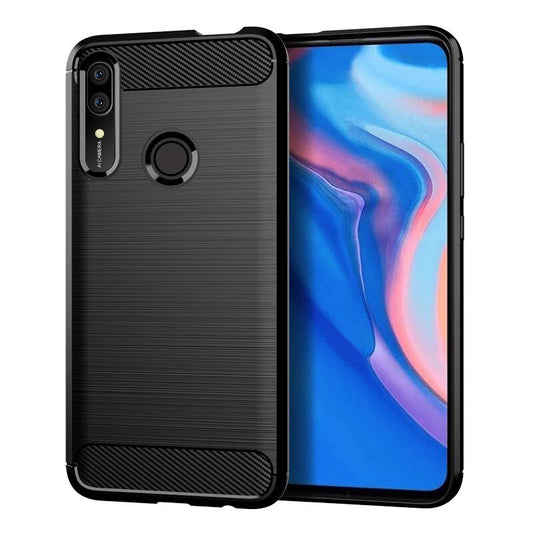 Husa de protectie Techsuit Carbon Siliconecompatibila cu Huawei P Smart Z , acoperire spate, negru