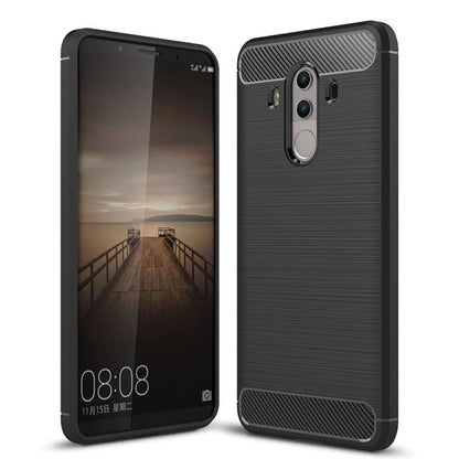 Husa de protectie Techsuit Carbon Siliconecompatibila cu Huawei Mate 10 Pro , acoperire spate, negru