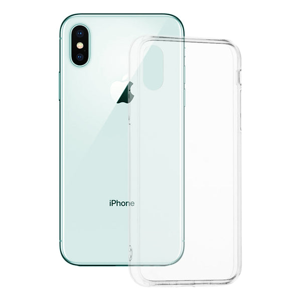 Husa de protectie Techsuit Clear Silicone compatibila cu Apple iPhone X, acoperire spate, transparent