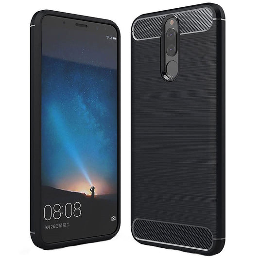 Husa de protectie Techsuit Carbon Siliconecompatibila cu Huawei Mate 10 Lite , acoperire spate, negru