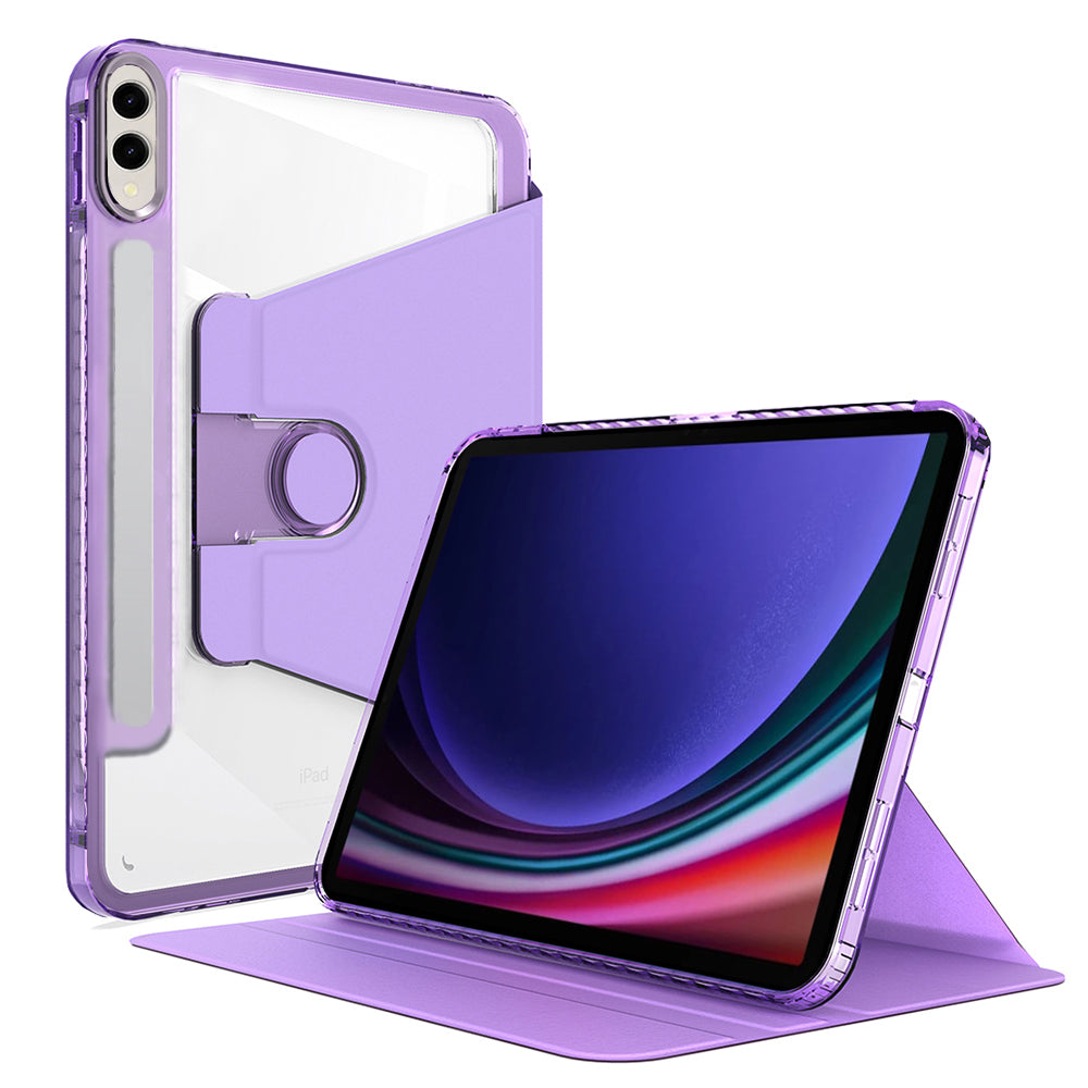 Husa de protectie pentru tableta Techsuit Crystal Vision compatibila cu Samsung Galaxy Tab S9 Ultra, Policarbonat TPU, mov