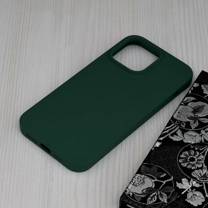 Husa de protectie Techsuit Soft Edge Silicone compatibila cu Apple iPhone 14 Pro Max, acoperire spate, verde inchis