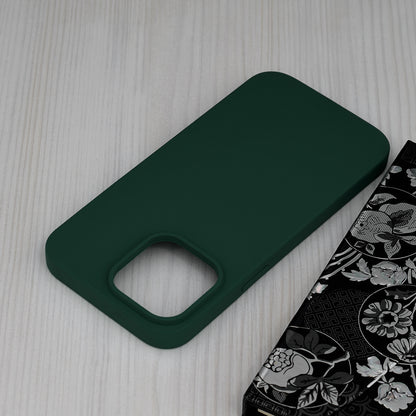 Husa de protectie Techsuit Soft Edge Silicone compatibila cu Apple iPhone 14 Pro Max, acoperire spate, verde inchis