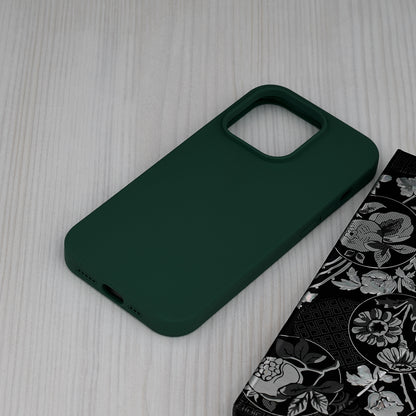 Husa de protectie Techsuit Soft Edge Silicone compatibila cu Apple iPhone 14 Pro, acoperire spate, verde inchis