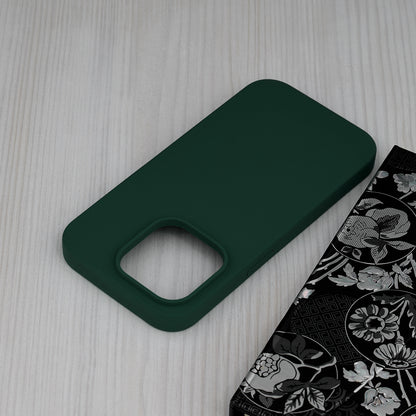 Husa de protectie Techsuit Soft Edge Silicone compatibila cu Apple iPhone 14 Pro, acoperire spate, verde inchis