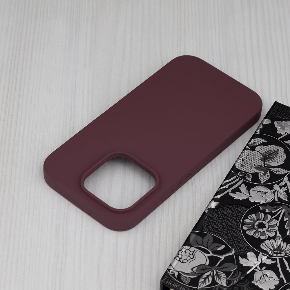 Husa de protectie Techsuit Soft Edge Silicone compatibila cu Apple iPhone 14 Pro, acoperire spate, visiniu