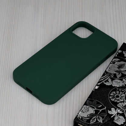 Husa de protectie Techsuit Soft Edge Silicone compatibila cu Apple iPhone 14 Plus, acoperire spate, verde inchis